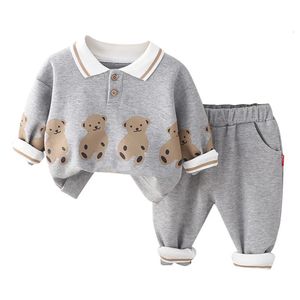 Frühling Herbst Baby Girl Clothes Infant Boys Outfits Kinder T -Shirt Hosen 2pcs Sets Kleinkind Casual Kostüm Kids Tracksuits 231227