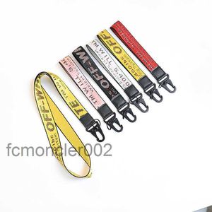 Keyring Embroidery Imitation Key Hanging Lanyard Nylon Letter Keychain Length for Men and Women in Cars 6E9V