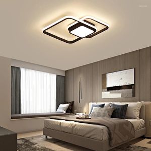Taklampor Modern LED -ljuslampa för sovrum mat studierum kök hem kreativt med fyrkantig fixtur WF1117