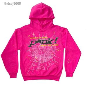 Tasarımcı Örümcek Kapüşonlu Mens Thug Young Pink 555555 Erkek Kadınlar Sıcak Net Sweatshirt Web Grafik Sweatshirts Sulivler Hoody 81B1