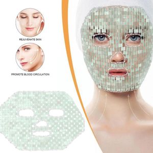 Natural Jade Stones Anti-Aging-Maske Schmerz beruhigend Schlafwerkzeug Kühlung Massage Beaty Therapy Care Face Mask SK G7Z4 231227