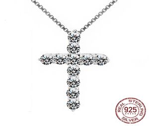 100% 925 Silver Crystal Pendants Halsband 5A Zirkonia Halsband Lover Choker Jewelry Gift for Women Girl DZ0057386731