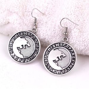 Viking Odin Wolf Warrior Earring Nordic Viking Geri Odin Wolves Of The Talisman For Pendant Earrings Jewelry344J