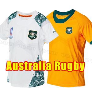 Austrália Rugby Jerseys Home Away Kangaroos Wallaby Tamanho S-5XL 2023 2024 Liga Nacional Homens Colete Adulto Treinamento Copa do Mundo Sevens Camiseta 23 24