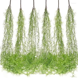 Flores decorativas 85 cm verde planta artificial musgo hera samambaia videira casa decoração de jardim festival de casamento parede pendurado folha flor falsa