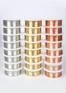 020304050608mm 10Roll Alloy Cord Silver Gold Color Craft Beads Rope Copper Wires Beading Wire For DIY Jewelry7137144