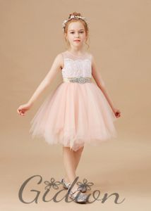 Kız Elbiseler Dantel/Tül Kids Doğum Günü Akşam Partisi Top Pageant Düğün Etkinlik Töreni Balo Balo Ziyafet Kutlaması Çiçek Kız Dresses