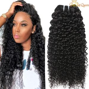 Wefts Brazylijskie Kinky Curly Virgin Hair 3 Peruvian Indian Human Hair Weves 9a Brazylian Curly Hair Bundles