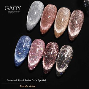 Gaoy Diamond Shard Series Cat Eye Gel Nail Polish Colorful Neon Glitter UV/LED Gel 231227