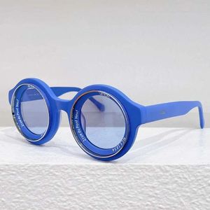 Mens Designer Round Solglasögon Z2507U Blue Acetate Frame Solglasögon Metal Breim Eyewear Womens Fashionable Glasses glasögon Lunettes de Soleil rondes