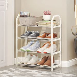 Rack de sapatos de 4 camadas, armário prático simples para casa, dormitório, varanda, montagem removível, prateleira de armazenamento 231226