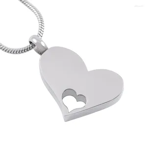 Catene IJD8529 Un pezzo del mio cuore andato con te Gioielli per cremazione Animale domestico o persona Ricordo Memoriale Porta urna di cenere Collana senza incisione