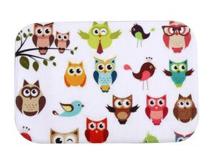 Mattor 40*60 cm Owl Bath Mats Antislip Rugs Coral Fleece Mattor för för badrum sovrumsdörrat online