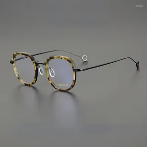 Óculos de sol quadros oval na moda puro titânio óculos grande tamanho quadro unisex miopia alta qualidade oculos de grau masculino luz azul