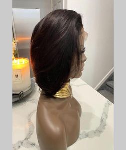 Bob Cut Wig 4x4 Lace Closure Wigs 100 Virgin Brazilian Hush Hair Spared مع شعر الطفل 130 150 الكثافة للنساء السوداء 9491687
