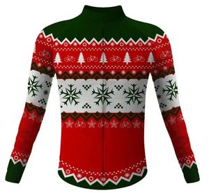 Weihnachten Ugly Sweate Winter Cycling Cloding Men Jersey Warm Jacket Fleece Top Maillot Ciclismo Fahrrad Langarm 231227