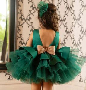 Girl039s Kleider PLBBFZ 2022 Große Schleife Geborenes Baby Mädchen 1. Geburtstag Partykleid Elegante Blume Schleife Prinzessin Kleinkind Bapti8755863