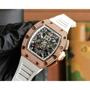 デザイナーDZブランドRichar Mechanical RM11-FM FLISTWATCH SKELETON CHRONOGRAPH WRISTWATCHES for Men