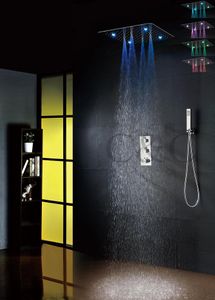 Zestawy termostatyczne ukryte w łazience Zestaw prysznicowy 20 cali 7 kolorów 100 V ~ 240 V AC LED łazienka prysznic 00720tslf