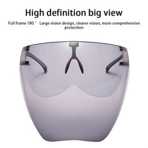 Unisex Face Shield Transparent HD Sheild Cover Deckel Baffle Block Anti -Tröpfchen -Staubdestell -Anti -UV -Anti -Schock -Sicherheit Facemask 231227