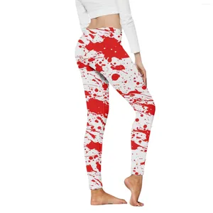 Calças femininas Mulheres Sweatpants Halloween Impressão Calças Push Up Bleed Cosplay Leggings Horror Crânio Fantasma Zumbi Vantage Feminino Pantalone