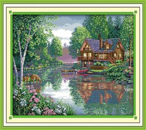 Leisure hut home decor painting Handmade Cross Stitch Embroidery Needlework sets counted print on canvas DMC 14CT 11CT4454540
