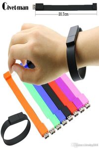 20 USB Silicone Armband Wrist Band USB Flash Drive Pen Drive Stick U Disk282N4367520