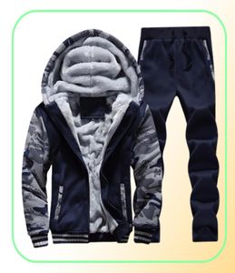 WholeMen Sweatshirts Suits Winter Warm Sport Tracksuit Fashion Hoodies Casual Mens Sets Clothes Cool Track Suit D626114814