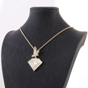 Fashion VVS Nature Diamond Anhänger Real Gold Hip Hop Schmuck Halskette für Frauen Männer