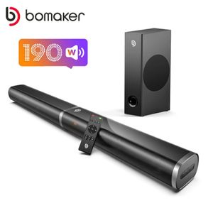 Alto-falantes BOMAKER 190W 2.1 TV Soundbar Home Theater Sistema de som Alto-falantes Bluetooth Sound Bar Subwoofer Suporte Óptico AUX HDMI Alto-falante