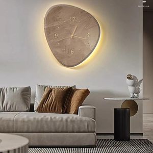 Wall Clocks Creative Retro Modern Silent Clock for Living Room Home Använd ingen stansning av minimalistisk restaurang