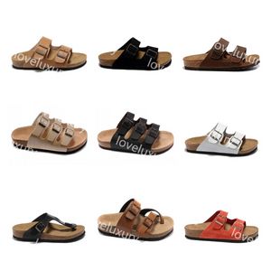 2024 Birke Läder Birke läder Black Whit Luxury Designe Summer Sandals Leathe CLOGS TITLIPERS PLATFORMSÄLGARE Sandaler Sandaler Mens Slippers Läder Cork Double