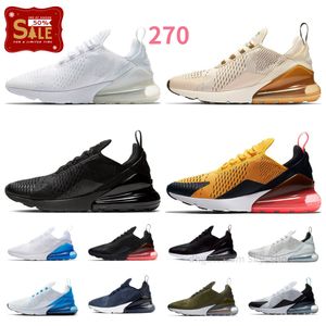 Max 270 Casual Shoes Mens Women 27c 270s Airs React Triple Black White Royal Bred Be True Metallic Gold Barely Rose Olive Dusty Cactus Midnight Navy Designer Sneakers