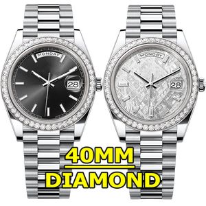 고급 남성 시계 디자이너 시계 다이아몬드 자동 기계 운동 시계 904L 풀 스테인리스 스틸로 향한 방수 사파이어 패션 손목 시계