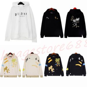 Designer Clothing Fashion Sweatshirts Palmes Angels Broken Tail Shark Letter Flock Embroidery Loose Relaxed Men's Women's Hooded Sweater Casual Pullover jacket e8J