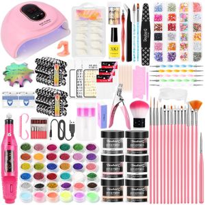 Acrylic Nail Kit With Drill And U V Light Full Nail Kit Set Professional Nail Starter Kit For Beginners Acrylic With Everything 231227