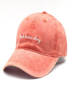 New bad hair day embroidered baseball cap washed cotton snapback hat adjustable father men women hip hop hats Panama Caps2705994