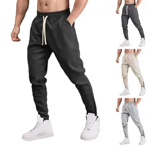 Męskie spodnie wyściełane sznurki dresowe jogging wysoko komfortowy mały wybielacz nogi dla mężczyzn palec u nóg rozciąganie chinos