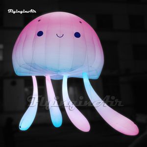 Fantastic Pendent Large Inflatable Jellyfish Lamp Hanging Air Blow Up Sea Animal Balloon With LED Light For Aquarium Decoration