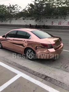 Aufkleber Premium Rose Gold Chrome CAR Wrap Vinyl mit luftblasenfreiem, flexiblem Spiegel Chrom für Auto-Styling, Größe: 1,52 x 20 m/Rolle 5 x 66 Fuß