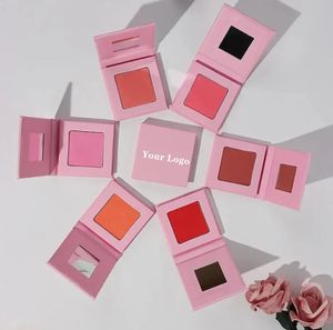 Paleta de blush em pó rosa, produtos personalizados, maquiagem fosca, à prova d'água, blushes veganos, itens de atacado para revenda a granel, 5 peças 231227