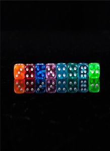 New 100pcs 1218MM Dice Transparent Color Point 16 Digital Automatic Game KTV Dice Acrylic Gambing Dices2735228