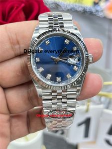 Orologio di altissima qualità della fabbrica CLEAN m126334 orologi meccanici automatici da 41 mm da uomo quadrante blu movimento 3235 zaffiro 904L luminoso acciaio inossidabile per immersioni Watch-75