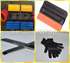 Klistermärken 4st Magnet Gripper / 4 PCS Squeegee 3M och 1 PCS Knifeless Tape Design Line 2 PCS Knivskärare 1 parhandskar och knivbil Wrap T T