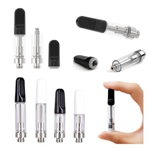 Ultra-low Price USA Warehouse 1.0ml 0.5ml Atomizers Ceramic Coil Vape Cartridges Empty Tank 510 Thread Thick Oil Cartridge Glass Tank Vape Pen Cannada Custom Logo