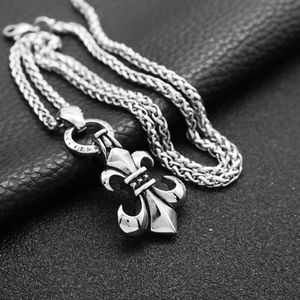 Designer ch Cross Luxury Chromes Pendant Necklace Jewelry Hip-Hop Rock Trendy For Manlig Female Titanium Steel Street Hjärta Neckchain Sweater Chain Lover Gift He7x