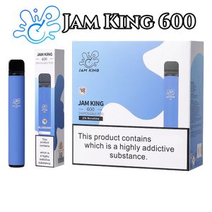 Authentic Jam King 600 vape puff disposable vapes elf bar disposable cigarette china 2ml Prefilled Pod 550mAh Battery Fruit Flavors razz bar vape pen puff 600 iget bar