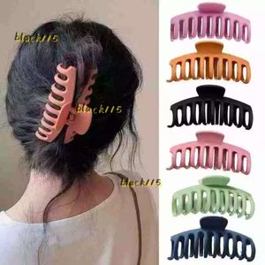 Grampos de cabelo Barrettes Coreano Grande Garras de Cabelo Elegante Fosco Acrílico Grampos de Cabelo Para Mulheres Clip Pure Color Hairpin Garras Quente 2024 Atriz Cabeça Festival Necessidade