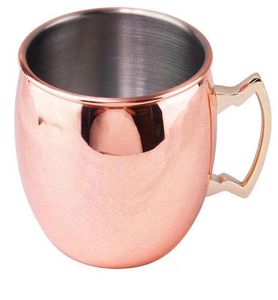 Mugs Moscow Mule Mug Copper Mug Stainless Steel Beer Cup Rose Gold Hammered Copper Plated Drinkware Retail Price