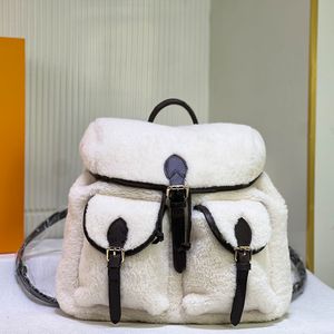 Wolle Rucksack Mode Buchstaben Neueste Winter Rucksack Umhängetaschen M23384 Kordelzug Handtaschen Geldbörse Große Kapazität Taschen